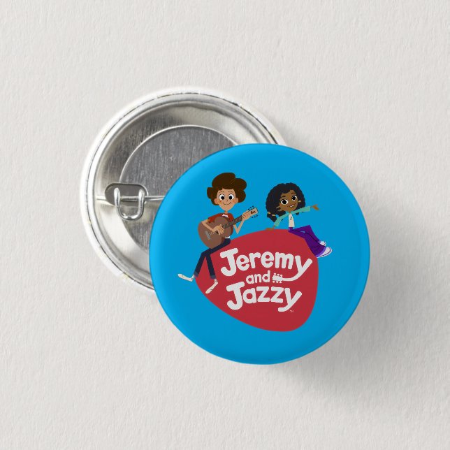 Bóton Redondo 2.54cm Jeremy e Jazzy Button (Frente & Verso)