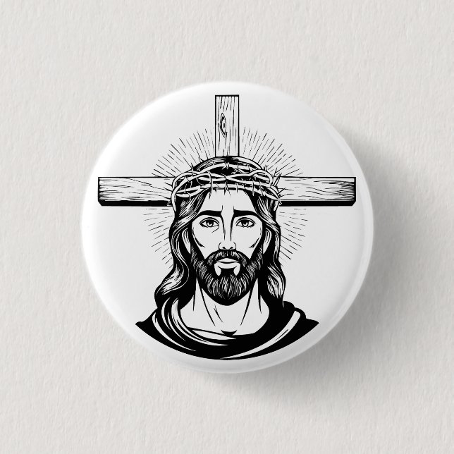 Bóton Redondo 2.54cm Jesus Cristo (Frente)