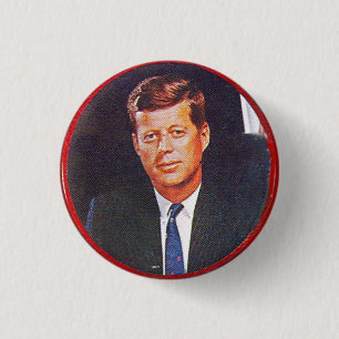 Bóton Redondo 2.54cm JFK inaugural - botão
