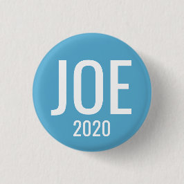 Bóton Redondo 2.54cm Joe Biden 2020 para Presidente - Simple Blue Desig