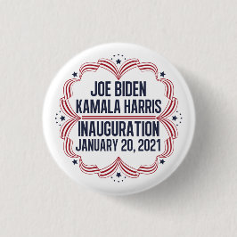 Bóton Redondo 2.54cm Joe Biden Kamala Harris Inauguração 2021
