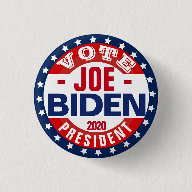 Bóton Redondo 2.54cm Joe Biden para Presidente (Frente)