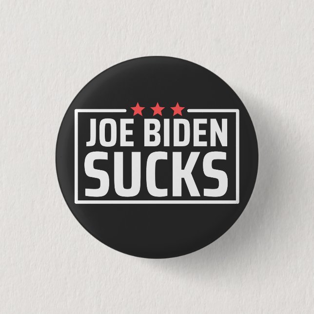 Bóton Redondo 2.54cm joe Biden Sucks (Frente)