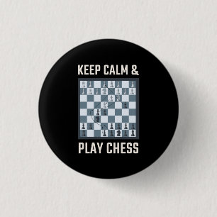 Bóton Redondo 2.54cm Jogador de Xadrez do Conselho Chess