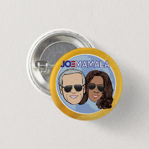 Bóton Redondo 2.54cm JOMAMALA Zangada Joe Biden Kamala Harris Pinback