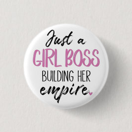 Bóton Redondo 2.54cm Just a Girl Boss | Motivational Pin Button