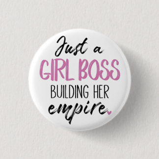 Bóton Redondo 2.54cm Just a Girl Boss | Motivational Pin Button