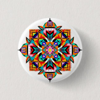 Bóton Redondo 2.54cm Kaleidoscope Burst: A Modern Tribal Mandala