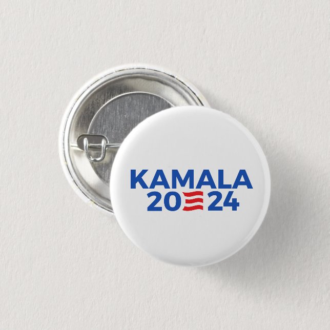 Bóton Redondo 2.54cm Kamala 2024 (Frente & Verso)