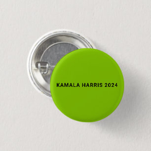 Bóton Redondo 2.54cm kamala harris 2024 texto simples personalizado ver