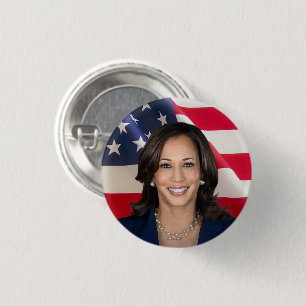 Bóton Redondo 2.54cm Kamala Harris para a América
