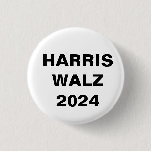 Bóton Redondo 2.54cm Kamala Harris para o Presidente Tim Walz VP 2024