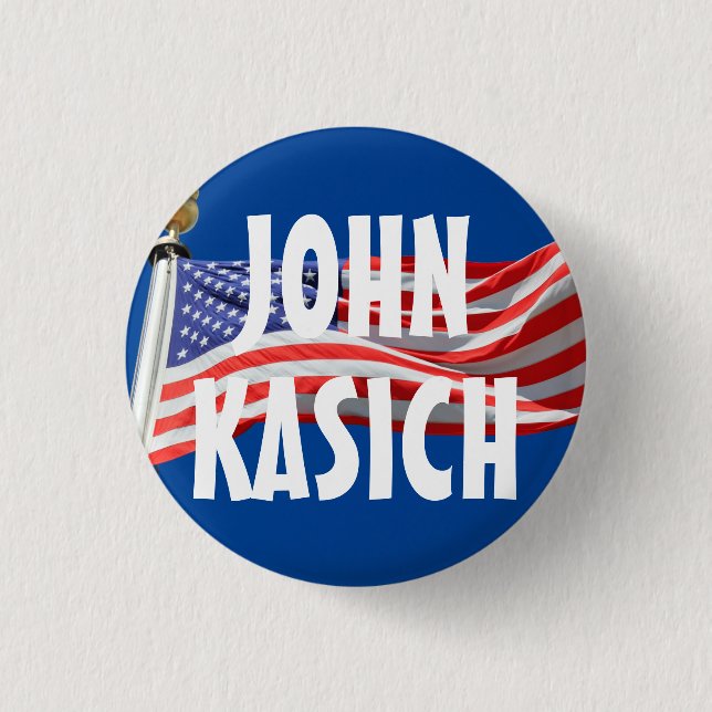 Bóton Redondo 2.54cm Kasich que funciona para o botão do presidente (Frente)
