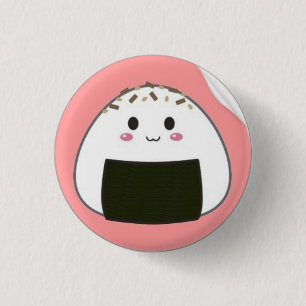 Bóton Redondo 2.54cm kawaii_onigiri_rice_ball_with_toppings_sticker-p21