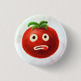 Bóton Redondo 2.54cm Kawaii Tomato Cute Engraçado Cartoon Vegetal