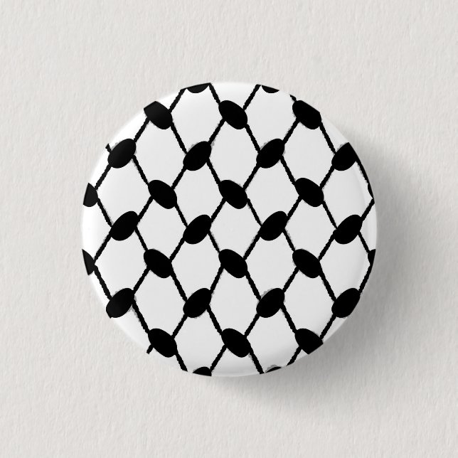 Bóton Redondo 2.54cm keffiyeh BUTTON (Frente)