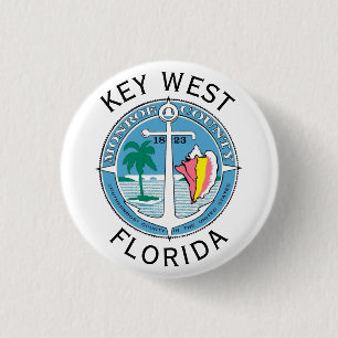Bóton Redondo 2.54cm Key West - Florida Keys