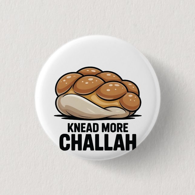 Bóton Redondo 2.54cm Knead More Challah Judeu Baking (Frente)