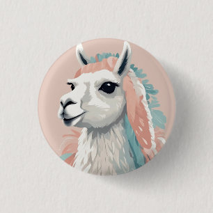 Bóton Redondo 2.54cm Lama bonito com pele colorida na cabeça