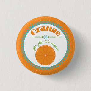 Bóton Redondo 2.54cm Laranja Você Alegra Que É Tema De Fruta Divertid