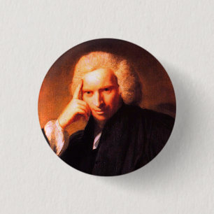 Bóton Redondo 2.54cm Laurence Sterne (pintura de Sir Joshua Reynolds)
