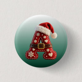 Bóton Redondo 2.54cm Layered Pastel Gold Trim Letter A