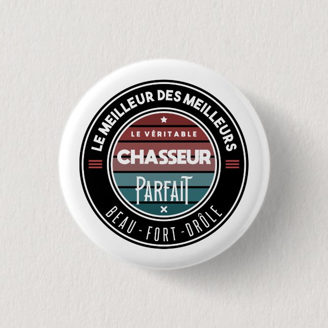 Bóton Redondo 2.54cm Le véritable chasseur parfait (Frente)