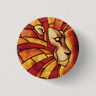 Bóton Redondo 2.54cm Leão de Judah - Haile Selassie - Sticker Rastafari