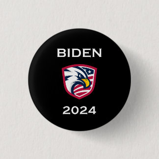 Bóton Redondo 2.54cm Legal Patriótico Joe Biden 2024 Eleição Águia Escu