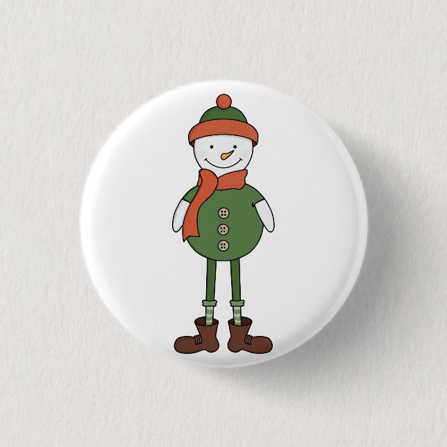 Bóton Redondo 2.54cm Legal Snowman (Frente)