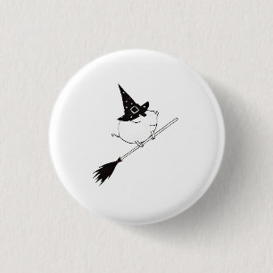 Bóton Redondo 2.54cm Leitão no Dia das Bruxas!