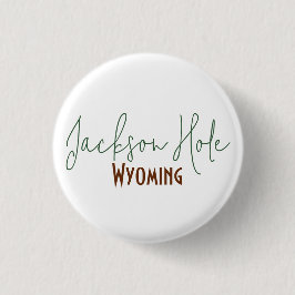 Bóton Redondo 2.54cm Lembrança de Viagem para Jackson Hole, Wyoming