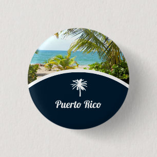 Bóton Redondo 2.54cm Lembrança: Praia de Puerto Rico: Pin