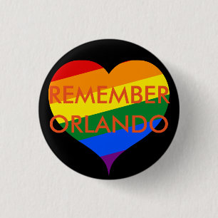 Bóton Redondo 2.54cm Lembre-se do Botão Memorial Orlando
