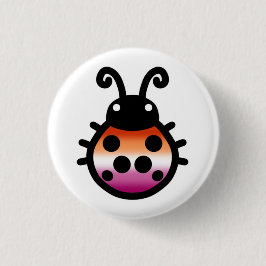 Bóton Redondo 2.54cm Lesbian Pride Ladybug Pin Badge