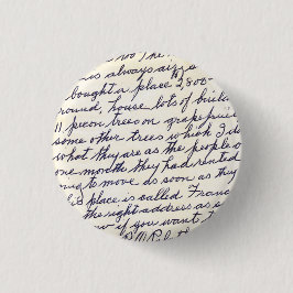 Bóton Redondo 2.54cm Letra Elegante manuscrita com amor