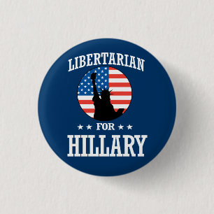 BÓTON REDONDO 2.54CM LIBERTARIANO PARA HILLARY