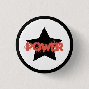 Bóton Redondo 2.54cm Líder de Equipe Power Star Botão de Prenda
