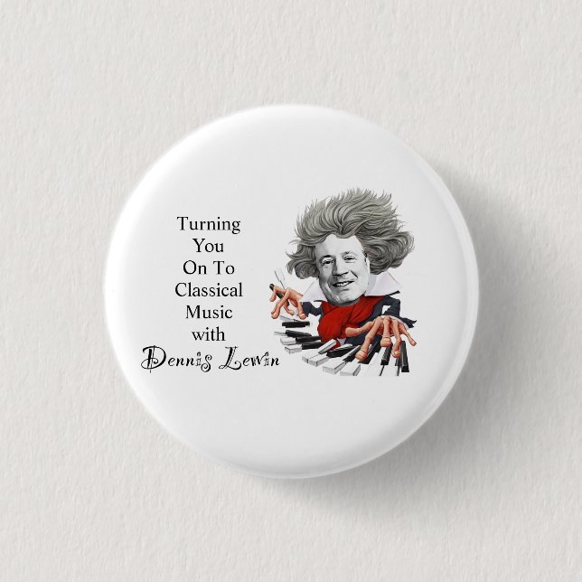 Bóton Redondo 2.54cm Ligando Para Música Clássica (Frente)