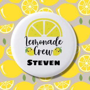 Bóton Redondo 2.54cm Limonada Tripulação Personalizada Limonada