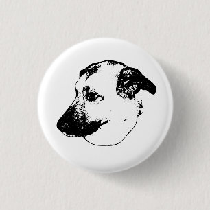 Bóton Redondo 2.54cm Linha Expressiva, Botão de Cachorro