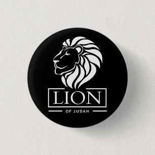 Bóton Redondo 2.54cm Lion of Judah - Haile Selassie Rastafari Button -