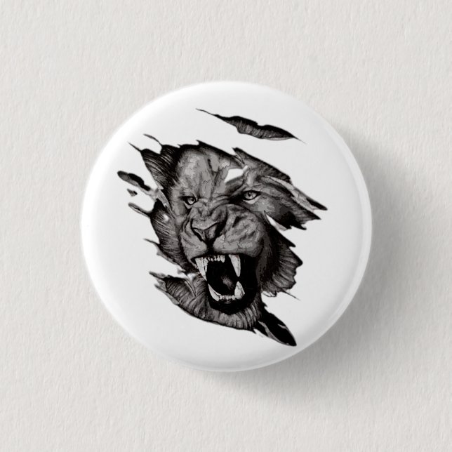 Bóton Redondo 2.54cm Lion T-Shirt (Frente)
