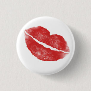 Bóton Redondo 2.54cm Lipstick Kiss