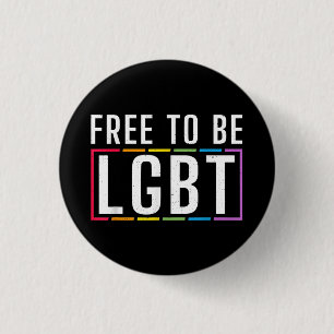 Bóton Redondo 2.54cm Livre para ser LGBT Bissexual Lésbica Gay Orgulho