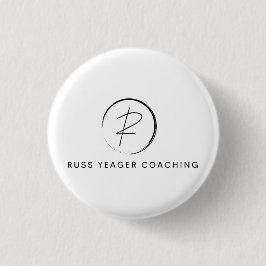 Bóton Redondo 2.54cm Logotipo de Assinatura de Coaching de Russ Yeager