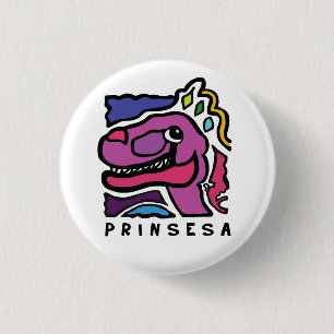 Bóton Redondo 2.54cm Logotipo de Prinsesa - botão pequeno