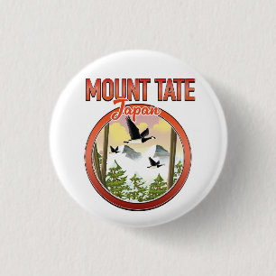 Bóton Redondo 2.54cm logotipo de viagem ao Monte Tate Japão