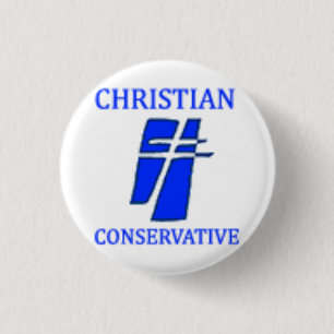 Bóton Redondo 2.54cm Logotipo do Partido Conservador Cristão