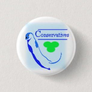 Bóton Redondo 2.54cm Logotipo do Partido Conservador Novo Escocês